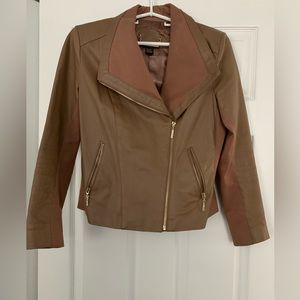 Genuine leather moto jacket by Iman, size Small